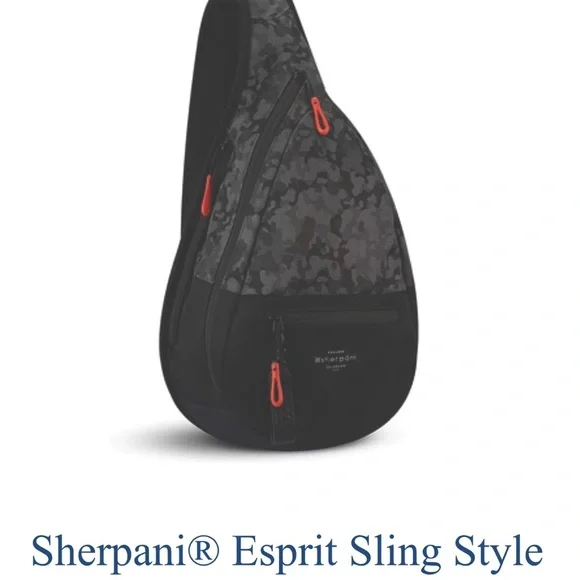 NEW! Sherpani Black and Gray Camo Sling Bag - Picture 2 of 9